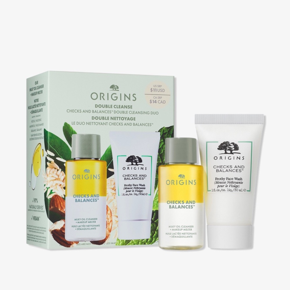 🌳NIB🌳 ORIGINS Double Cleanse Checks and Balance Cleansing Duo